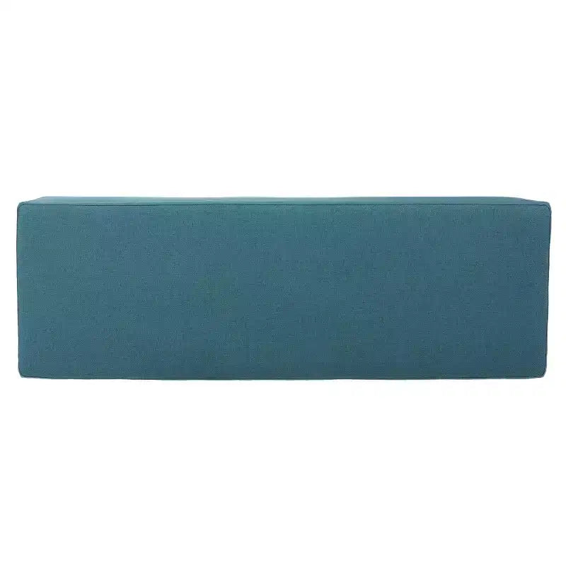 Poggiapiedi contenitore imbottito contemporaneo con gambe in betulla, 129,5 cm, 2 posti