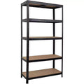 Acekool 5-Tier Heavy Duty Adjustable Steel Garage Storage Rack, 71 Shelving Unit with Steel Frame and MDF Shelves for Garage & Warehouse