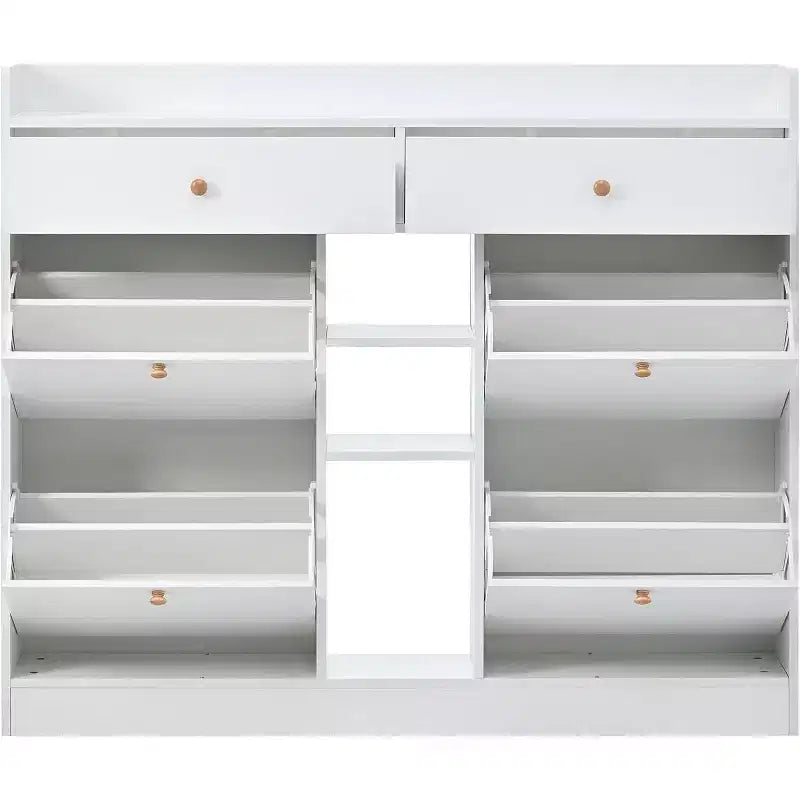 Scarpiera moderna a 3 livelli con cassetti a ribalta, capacità 19 paia, mobile contenitore minimalista per ingresso