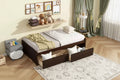 Whisen Twin Bed with 2 Drawers Solid Rubber Wood