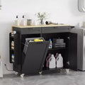 Acekool Rolling Kitchen Island Cart with Power Outlet, Storage Drawers and Drop Leaf