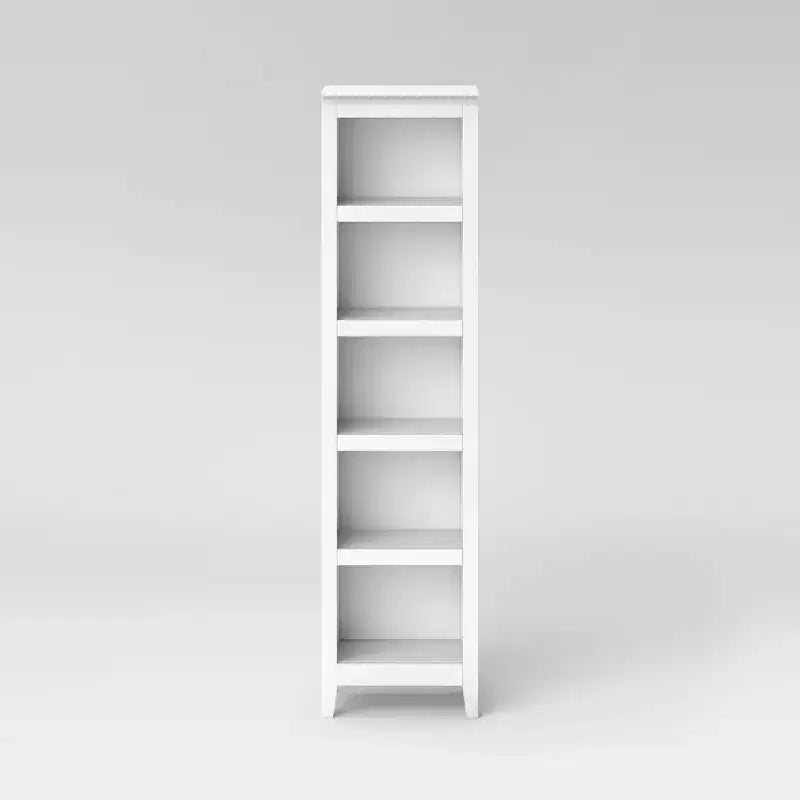 Libreria Alta e Stretta da 72 Pollici, Scaffale Sottile a 5 Ripiani per Soggiorno e Ufficio