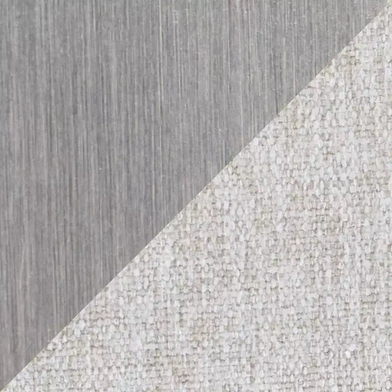 Set di 3 sgabelli da bar alti, struttura in acciaio inossidabile con sedile in tessuto beige