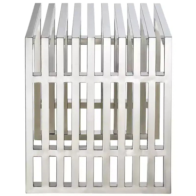 Panca tubolare in acciaio inossidabile da 60", 3 posti, capacità 300 kg, design moderno per interni, nessun assemblaggio richiesto