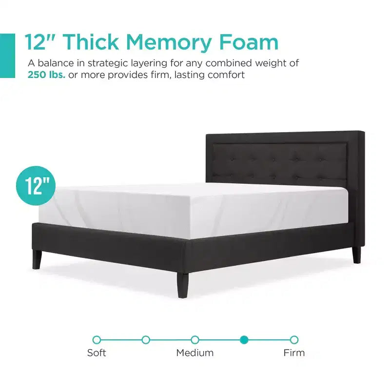 Materasso in memory foam a media rigidità da 30 cm, infuso con gel al carbone vegetale e tè verde, 2 strati